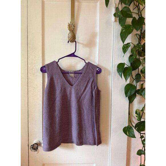 Sigrid Olsen sport women’s size 1X purple knit top - Picture 1 of 7